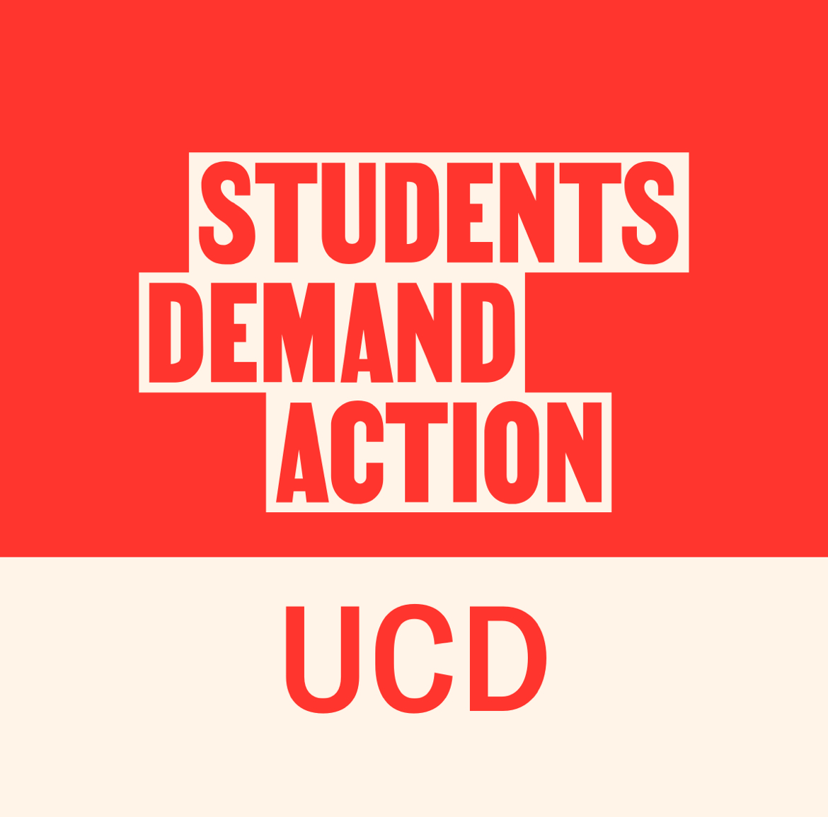 Students Demand Action at UC Davis Logo
